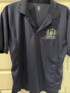 Ali's Up North Navy Logo Polo Shirt